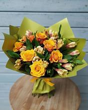 Букет цветов из:  Альстромерии и Розы в Лысые Горы