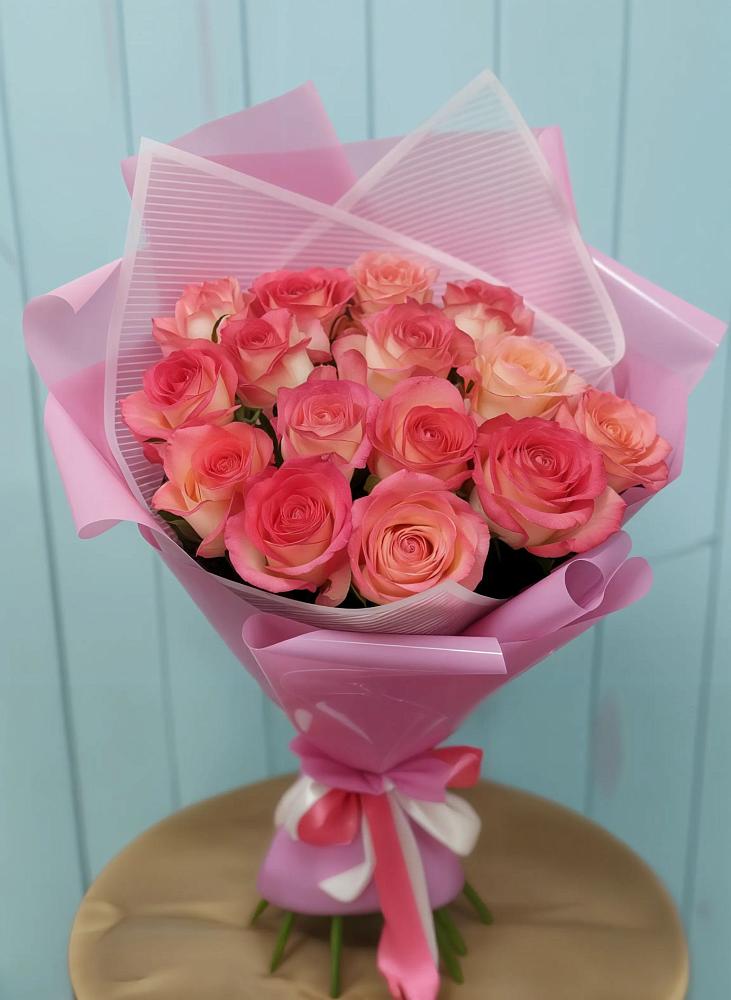 Букет 15 Розовых роз Равель в Лысые Горы