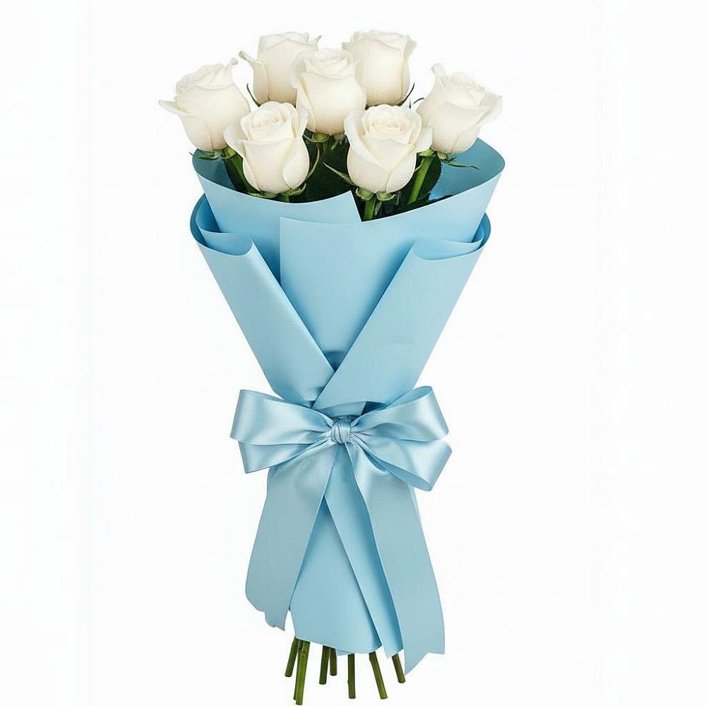 Букет 7 белых роз Проуд в Лысые Горы