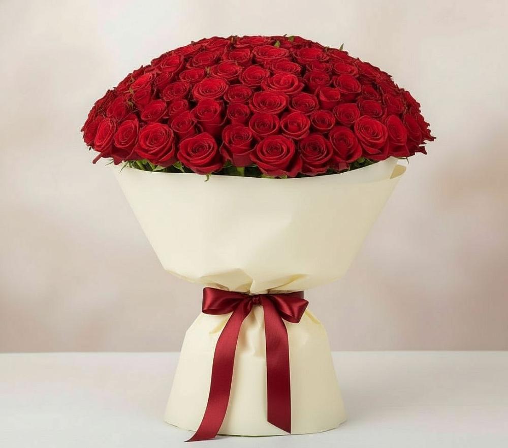 Букет 101 Красная роза Милано в Лысые Горы