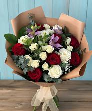 Букет цветов из:  Розы и Альстромерии в Лысые Горы