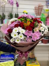 Букет цветов из:  Розы, Хризантемы и Альстромерии #REPLACE_PRED# Лысые Горы