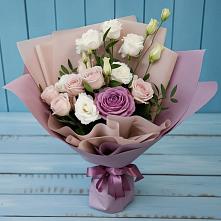 Букет цветов из:  Розы и Лизиантусы в Лысые Горы