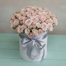 Цветочная композиция из Розы в шляпной коробке #REPLACE_PRED# Лысые Горы