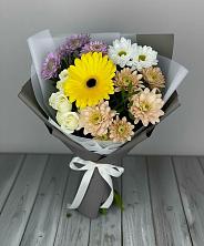 Букет цветов из:  Розы, Герберы и Хризантемы в Лысые Горы