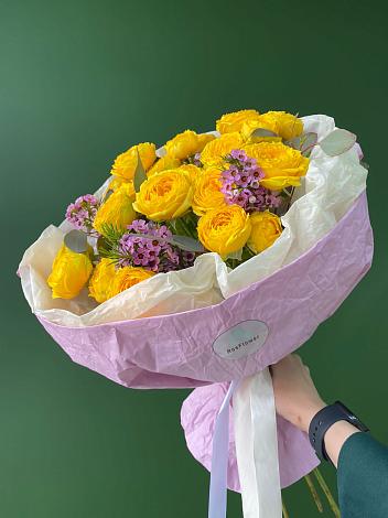 Букет Кустовые желтые розы в Лысые Горы