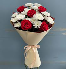 Букет цветов из:  Розы и Хризантемы в Лысые Горы