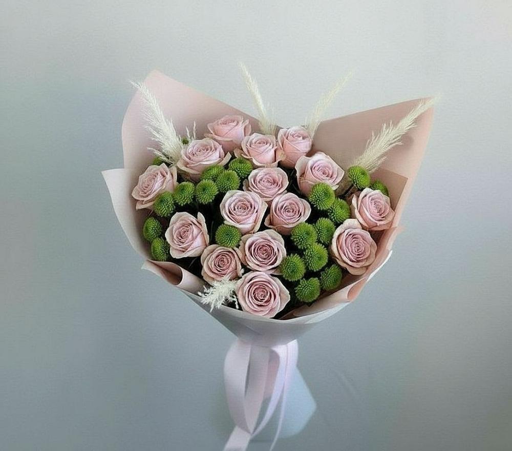 Букет цветов из: Розы и Хризантемы в Лысые Горы