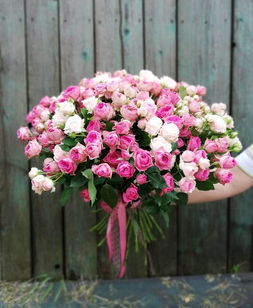Букет Розовые кустовые розы Натали и Лав Лидия в Лысые Горы