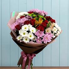 Букет цветов из:  Розы, Хризантемы и Альстромерии #REPLACE_PRED# Лысые Горы