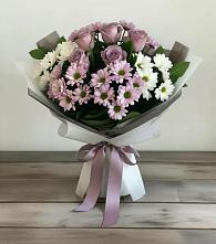 Букет цветов из:  Хризантемы и Розы в Лысые Горы