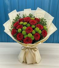 Букет цветов из:  Розы и Хризантемы в Лысые Горы