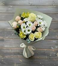 Букет цветов из:  Альстромерии, Розы и Хризантемы в Лысые Горы