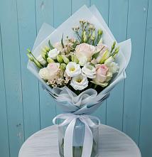 Букет цветов из:  Розы и Лизиантусы #REPLACE_PRED# Лысые Горы