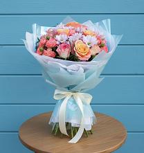 Букет цветов из:  Хризантемы и Розы в Лысые Горы